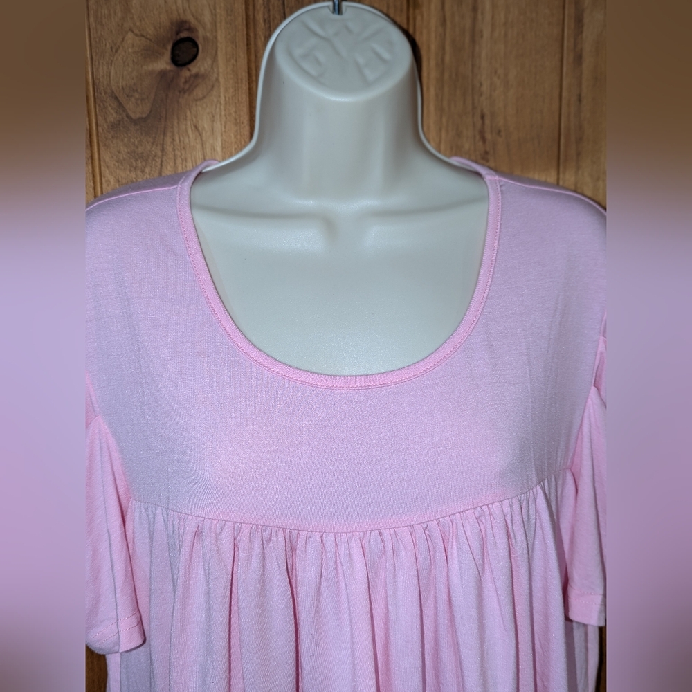 Pink Ruffle Sleeve Blouse‎ - Picture 3 of 8